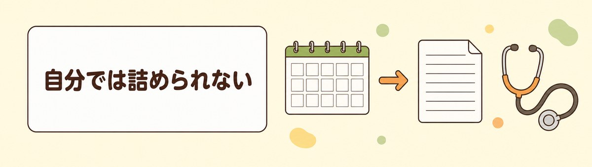 自分では詰められない