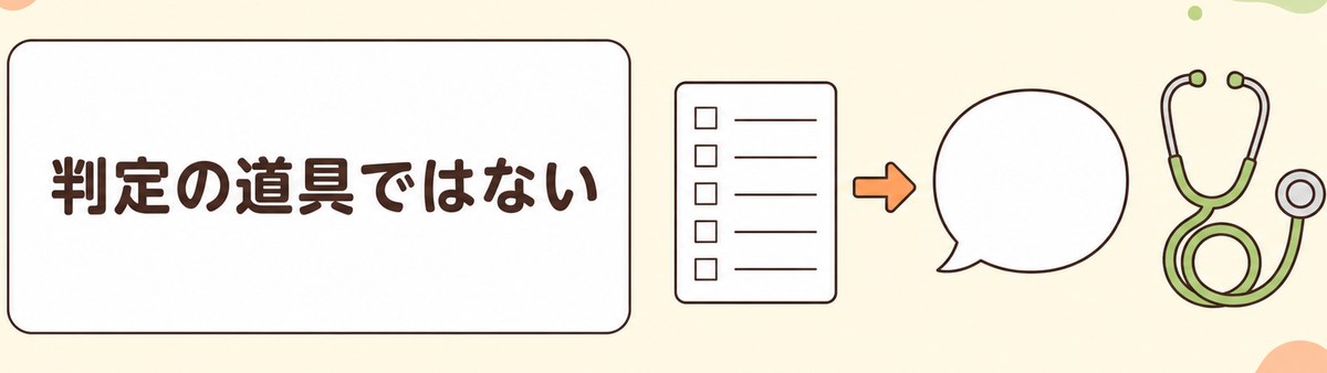 判定の道具ではない