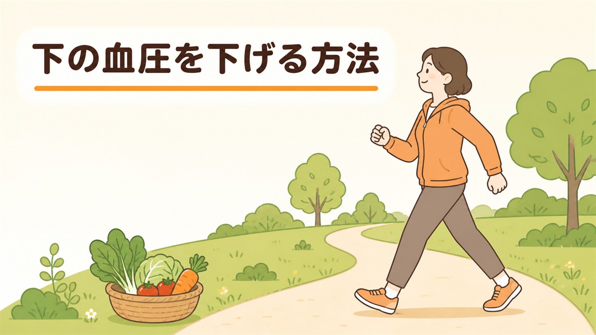 下の血圧を下げる方法は運動や減塩など生活習慣の見直し