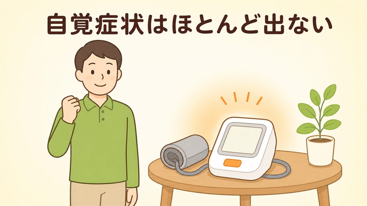 下の血圧が高いだけでは自覚症状はほとんど出ない