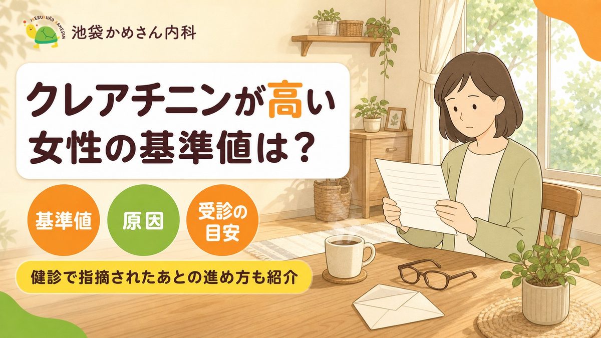 クレアチニンが高い女性の基準値は？受診の目安も解説