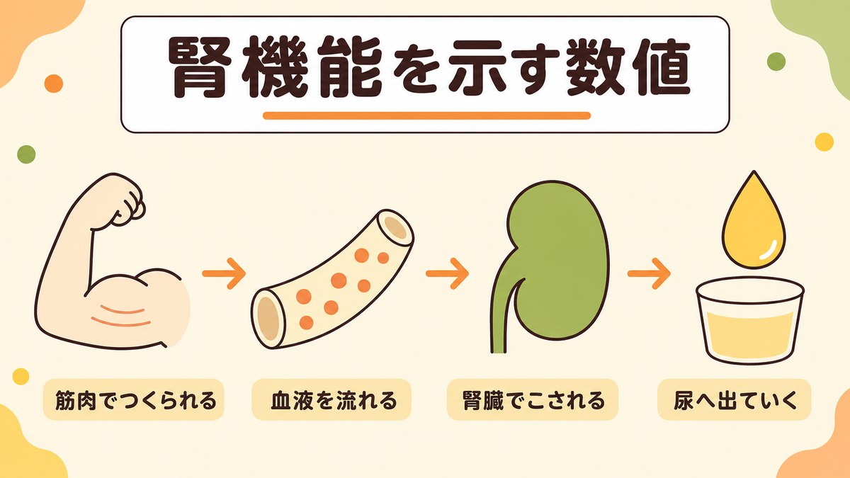 クレアチニンとは？血清クレアチニン(Cr)は腎機能を示す数値