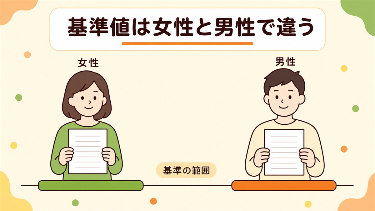 クレアチニンの基準値は女性と男性で違う