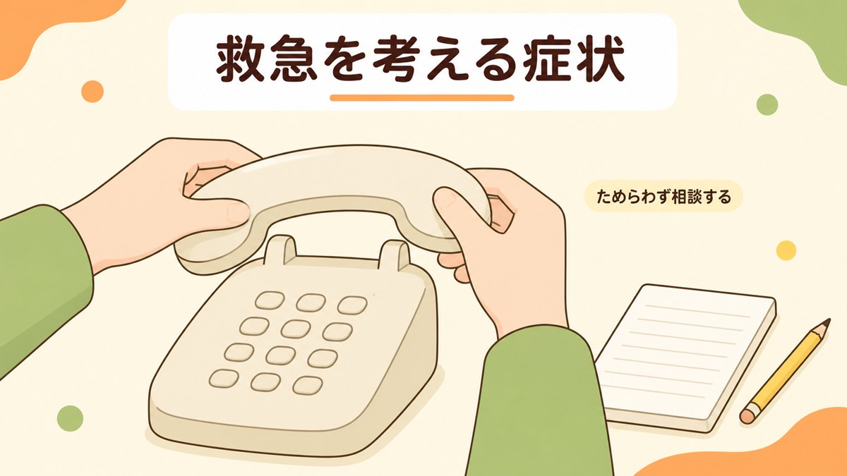 めまいで救急車を呼ぶかどうかを考える症状