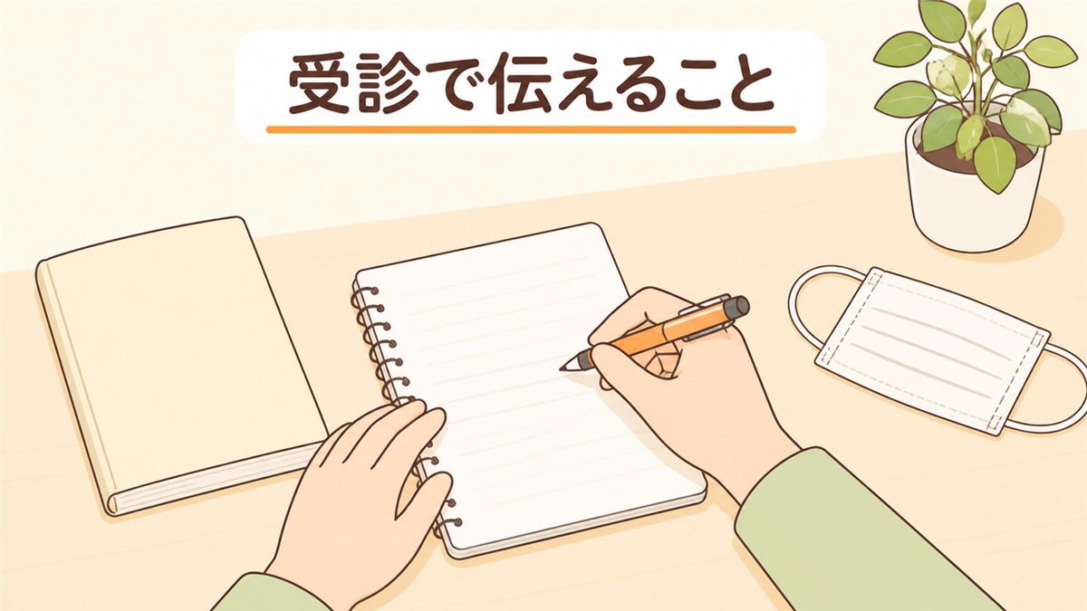 熱がなくても咳が止まらない人が受診で伝える症状や薬
