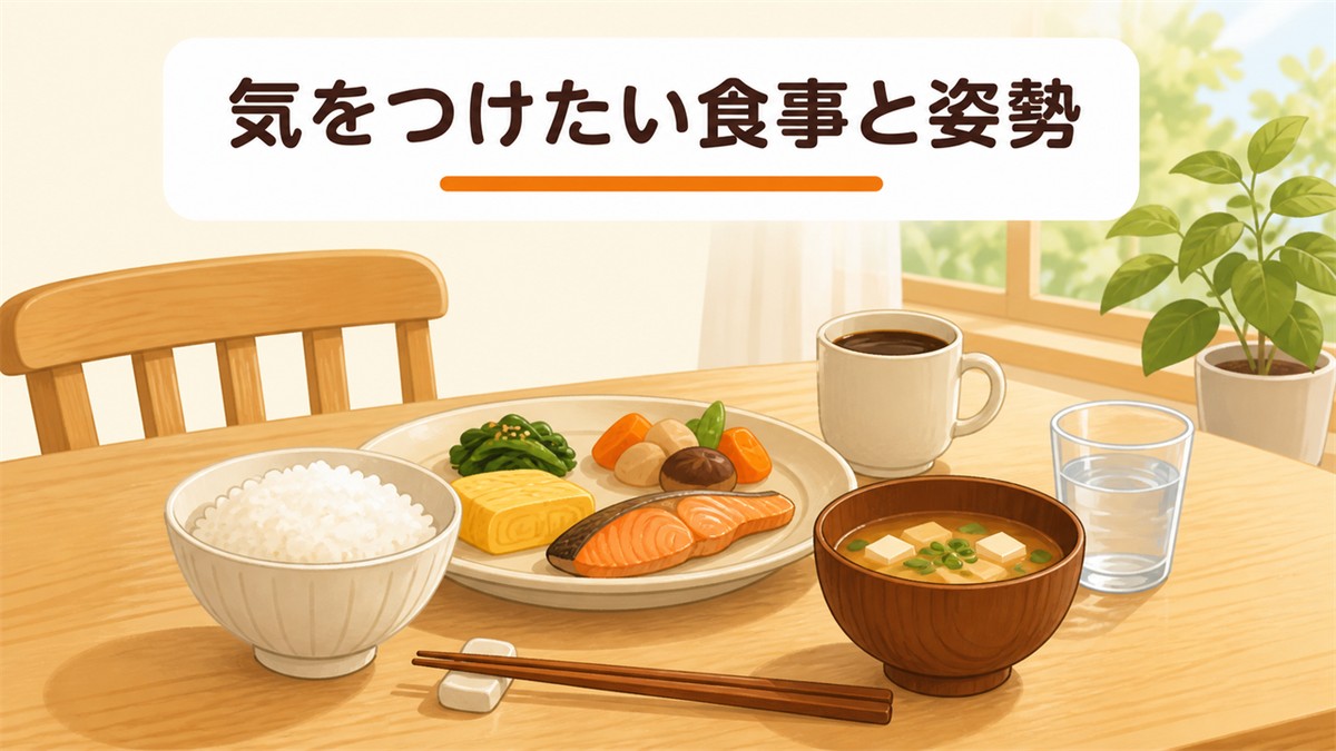 食道裂孔ヘルニアで気をつけることは逆流を強めない食事や姿勢