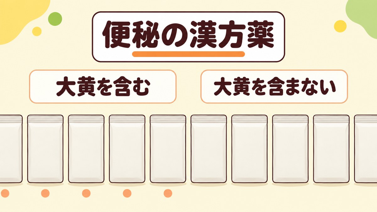 便秘に用いられる漢方薬は 便の状態と体力に合わせて使い分けられます