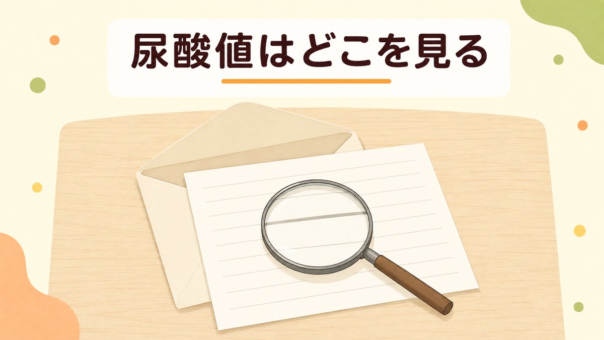 健診の結果票で尿酸値はどこを見る?UAという略号と数字が示すもの