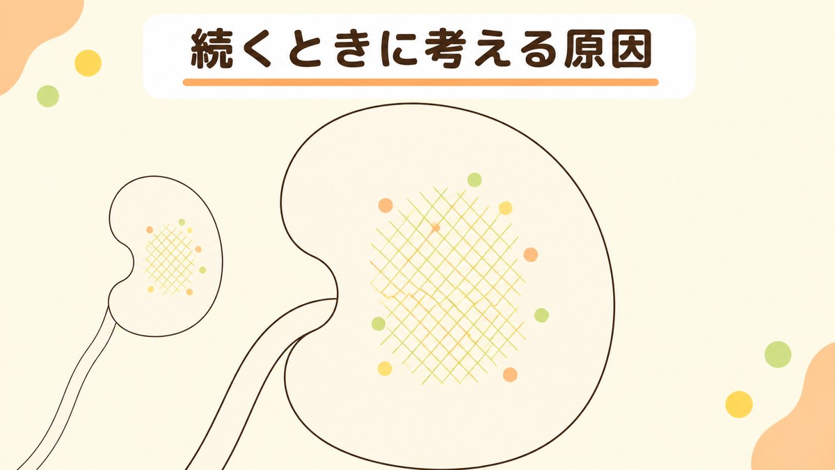 尿蛋白が続く場合に考えられる原因