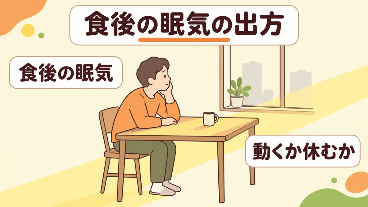 血糖値スパイクによる食後の眠気・だるさの出方とその場の対処
