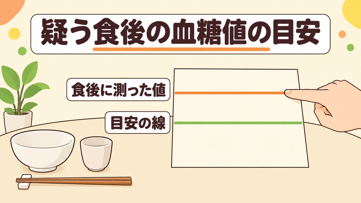 血糖値スパイクを疑う食後の血糖値の目安は？