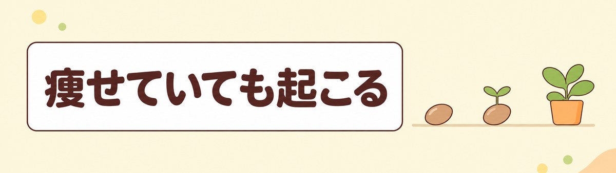 体重が軽くても脂肪肝は起こることを示した帯
