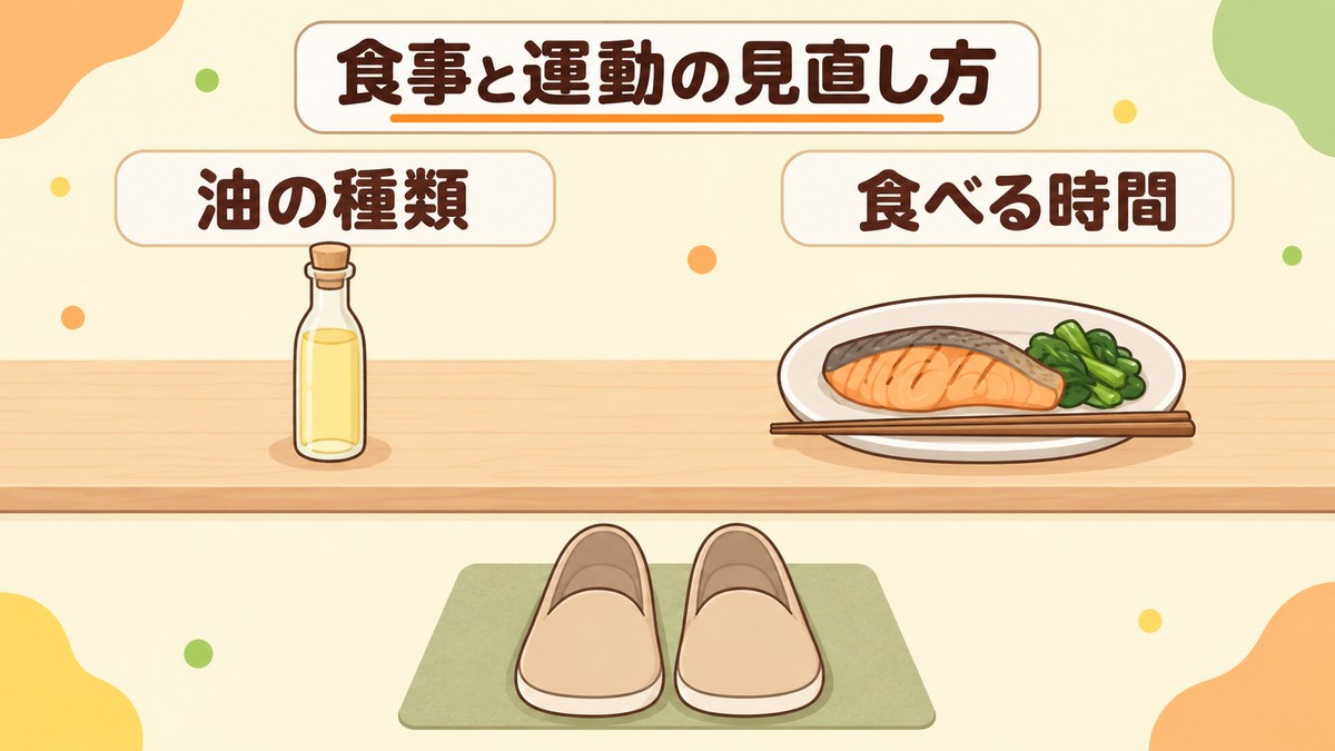 脂肪肝に固有の食事と運動の見直し方
