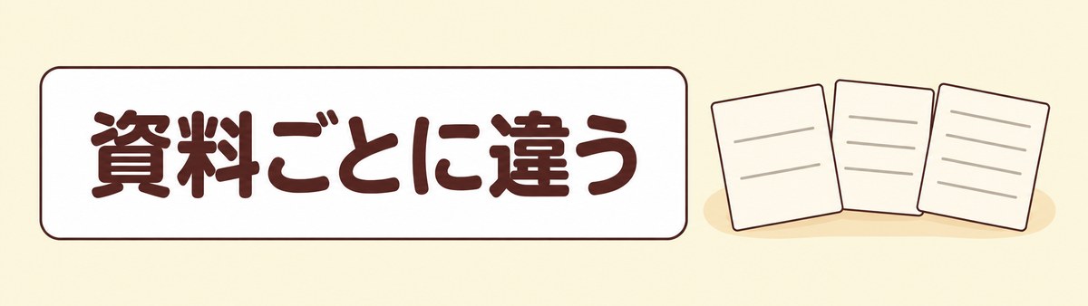 糖尿病の初期症状として挙げられる項目は資料ごとに数も並びも違うことを示した帯