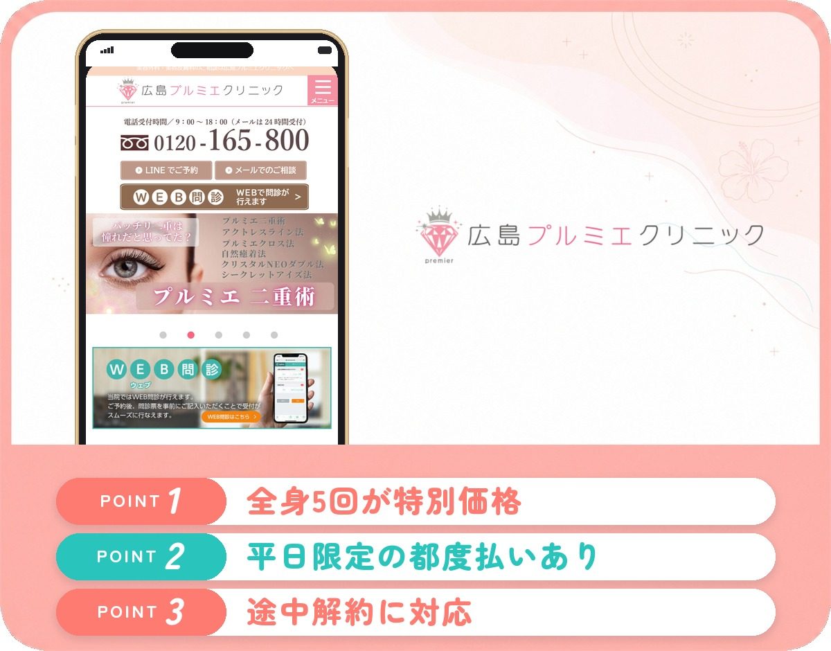 広島プルミエクリニックの特徴まとめ