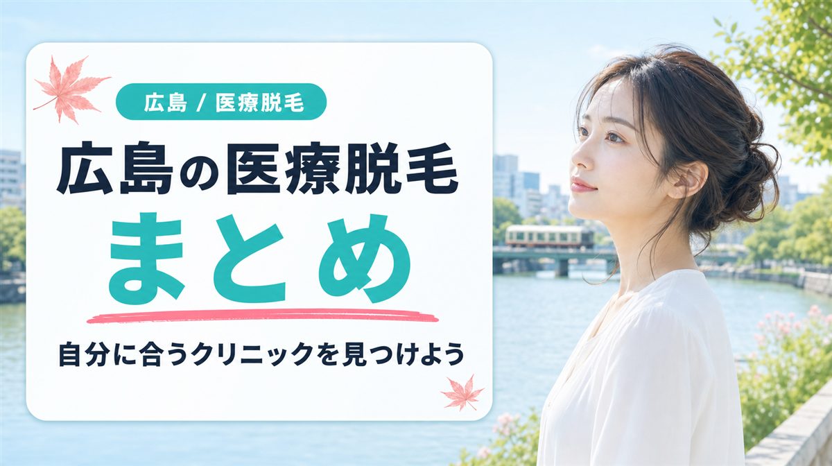 【まとめ】広島で医療脱毛が安いおすすめクリニックと皮膚科14選