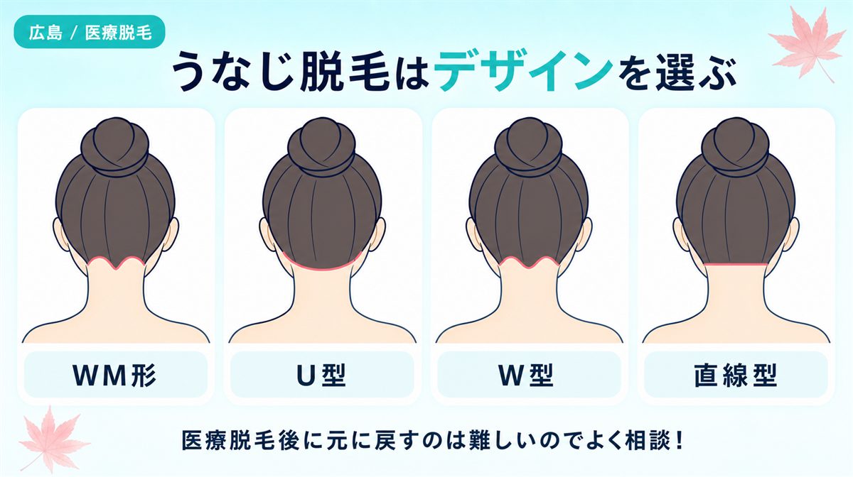 うなじのデザインの種類