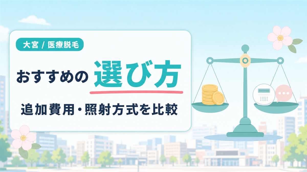 大宮でおすすめの医療脱毛クリニックの選び方