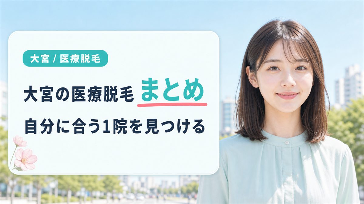 大宮でおすすめの医療脱毛クリニックは？【まとめ】