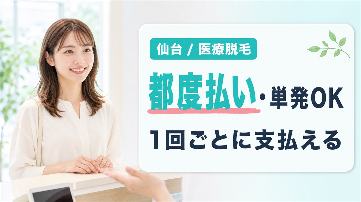仙台で都度払いができる医療脱毛クリニック