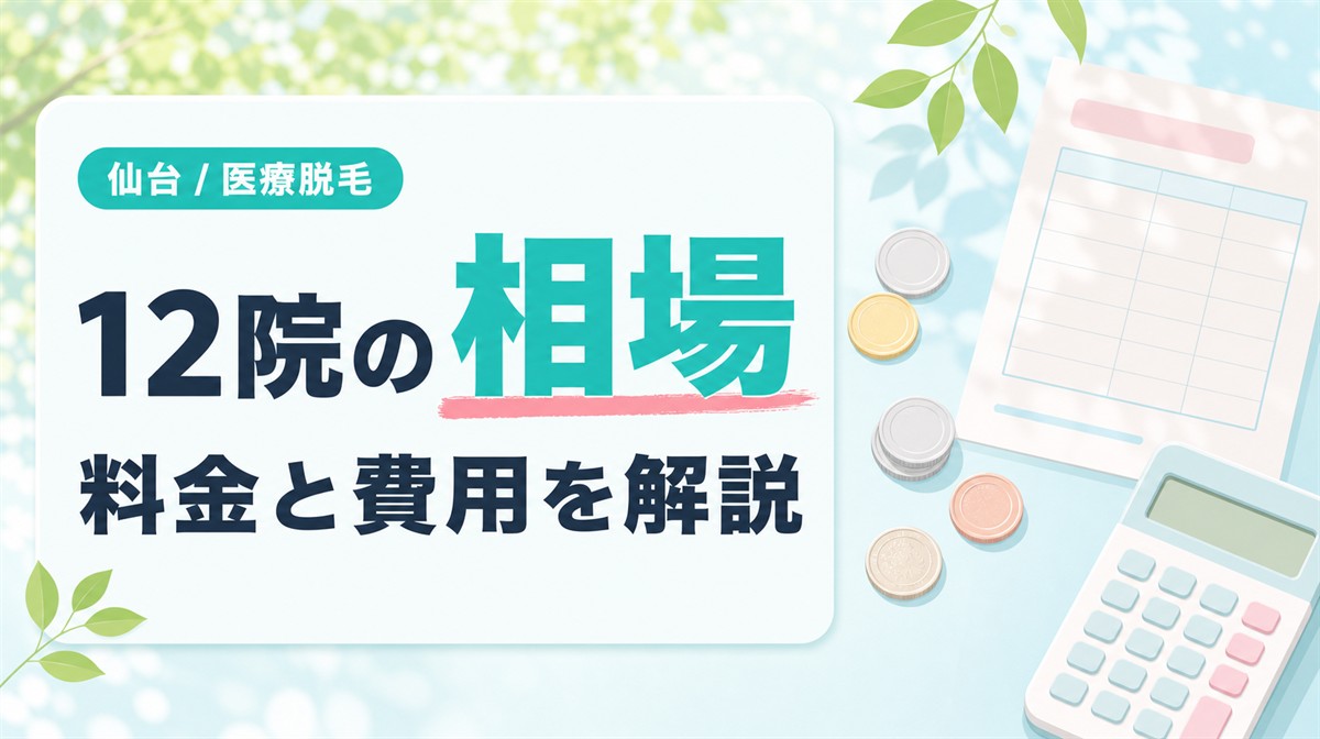 仙台のおすすめ医療脱毛クリニック12院の料金相場は？