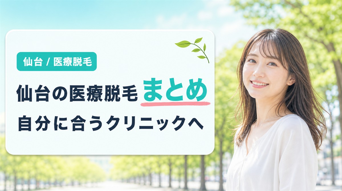 仙台でおすすめの医療脱毛クリニック・皮膚科【まとめ】