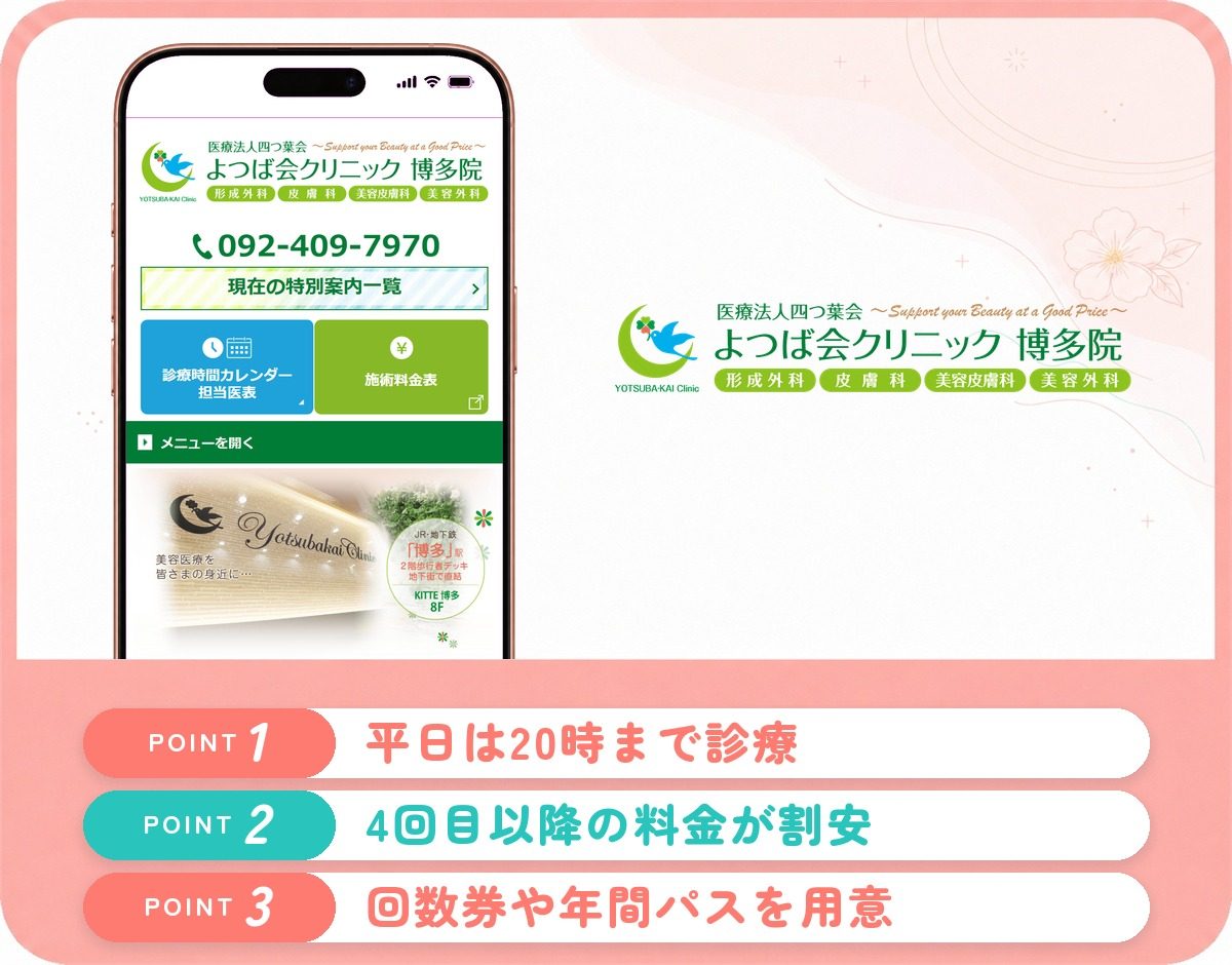 よつば会クリニック博多院の特徴まとめ
