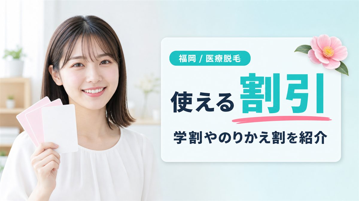 福岡の医療脱毛が学割や乗り換え割で安くなるクリニック