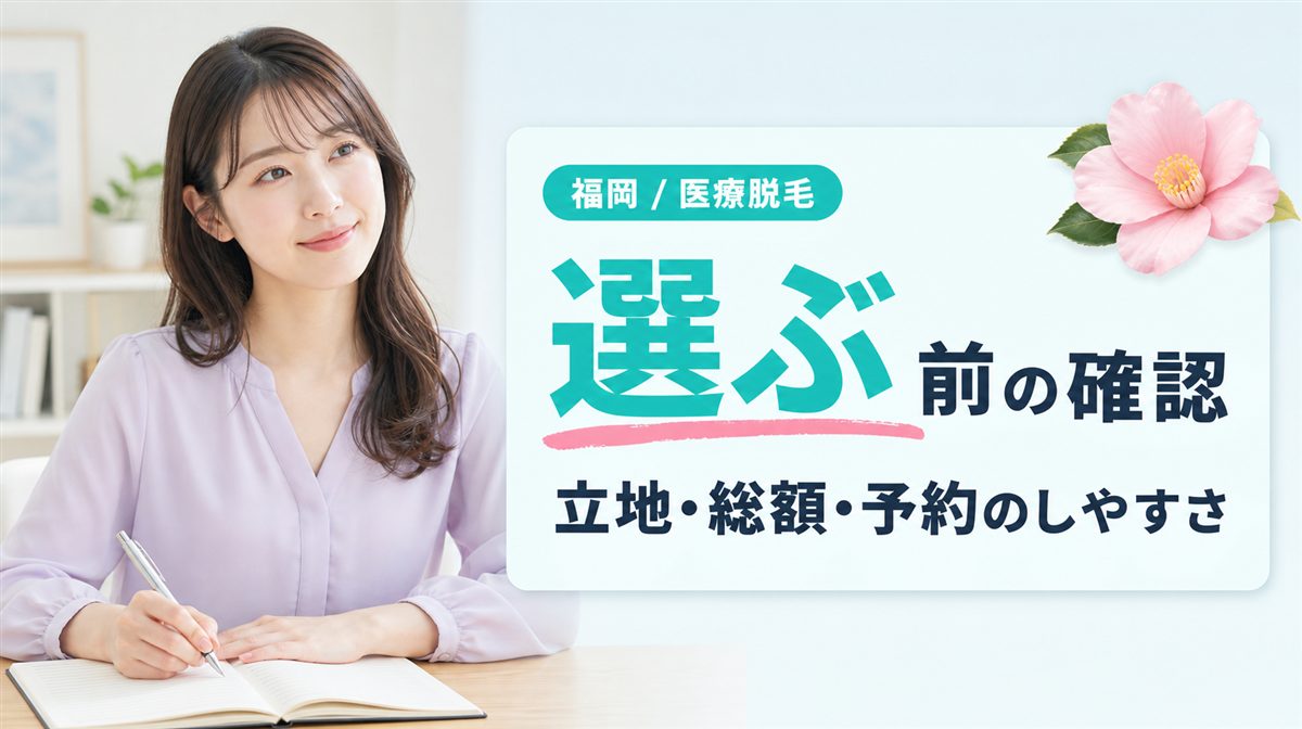 福岡で医療脱毛クリニックを選ぶ前に確かめたい条件
