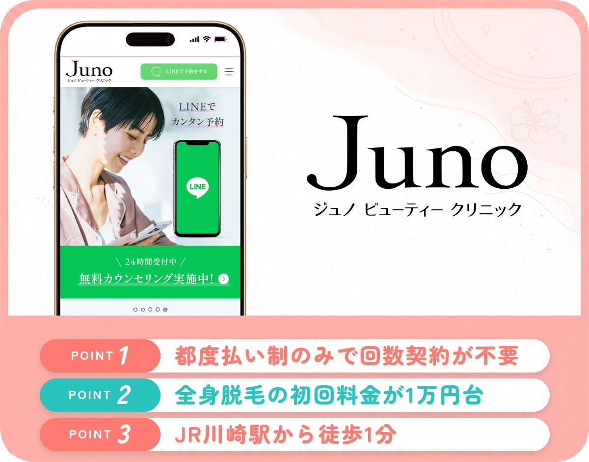 ジュノビューティークリニック川崎院の特徴まとめ