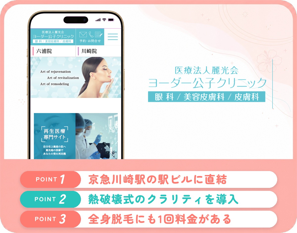 ヨーダー公子クリニック川崎院の特徴まとめ