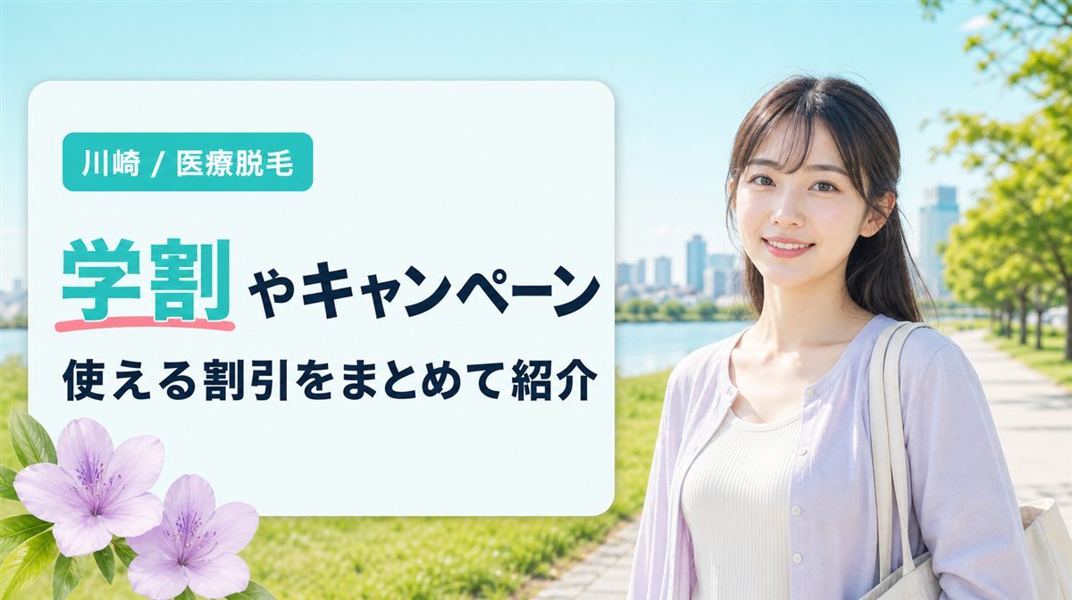 川崎の医療脱毛クリニックで割引になる学割やキャンペーンの種類