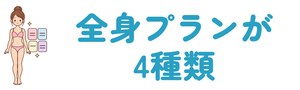 全身プランが4種類