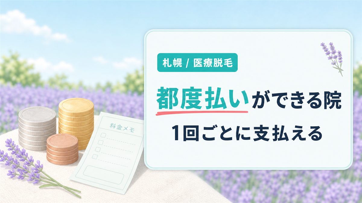札幌で都度払いの医療脱毛が受けられるクリニックはどこ?