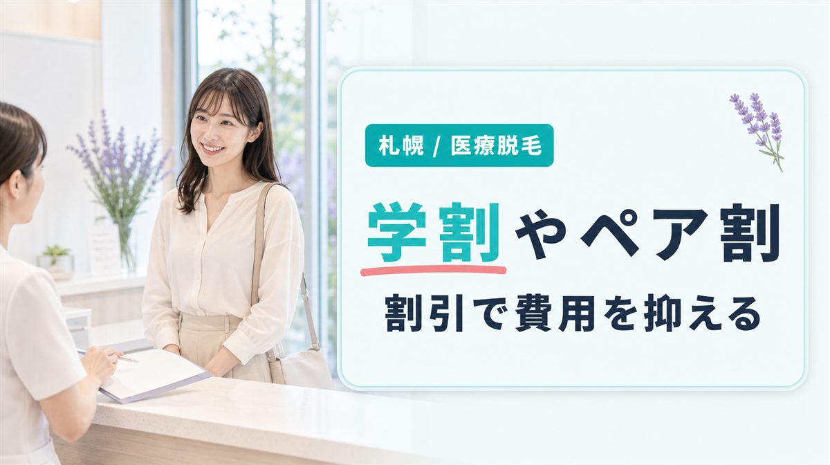 札幌で医療脱毛が割引になるキャンペーンが利用可能なクリニック