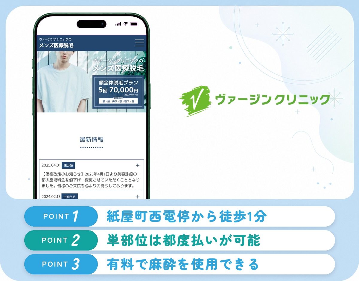 ヴァージンクリニックの特徴まとめ
