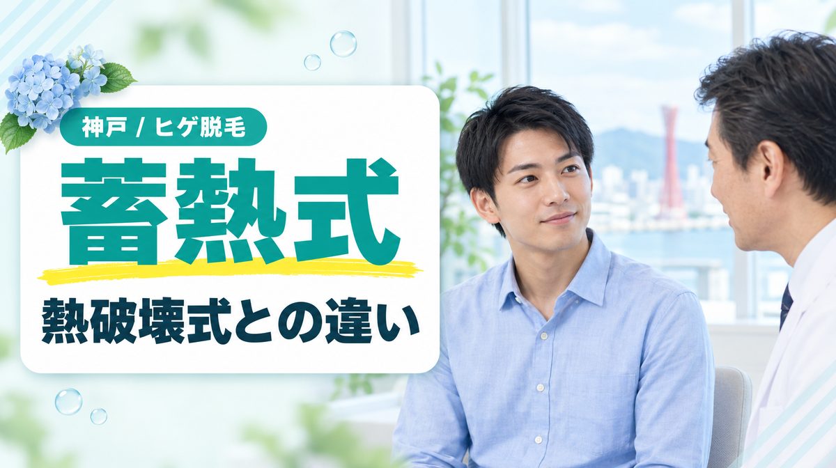 神戸市で蓄熱式の医療脱毛機があるクリニックは?熱破壊式との違いも解説
