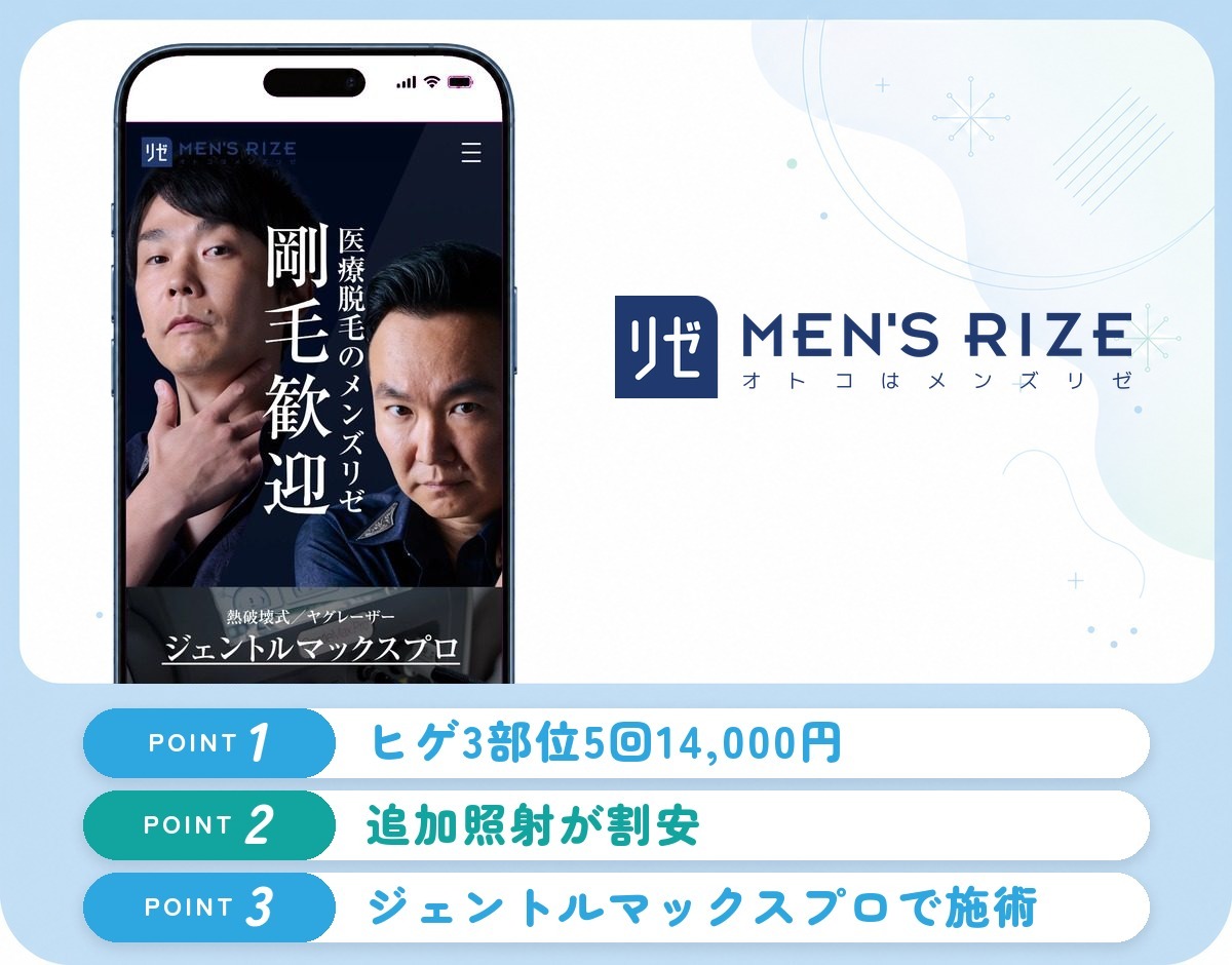 メンズリゼの特徴まとめ