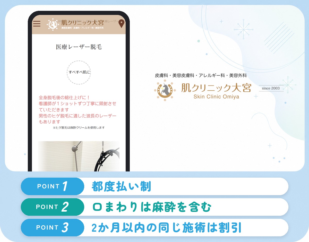 肌クリニック大宮の特徴まとめ