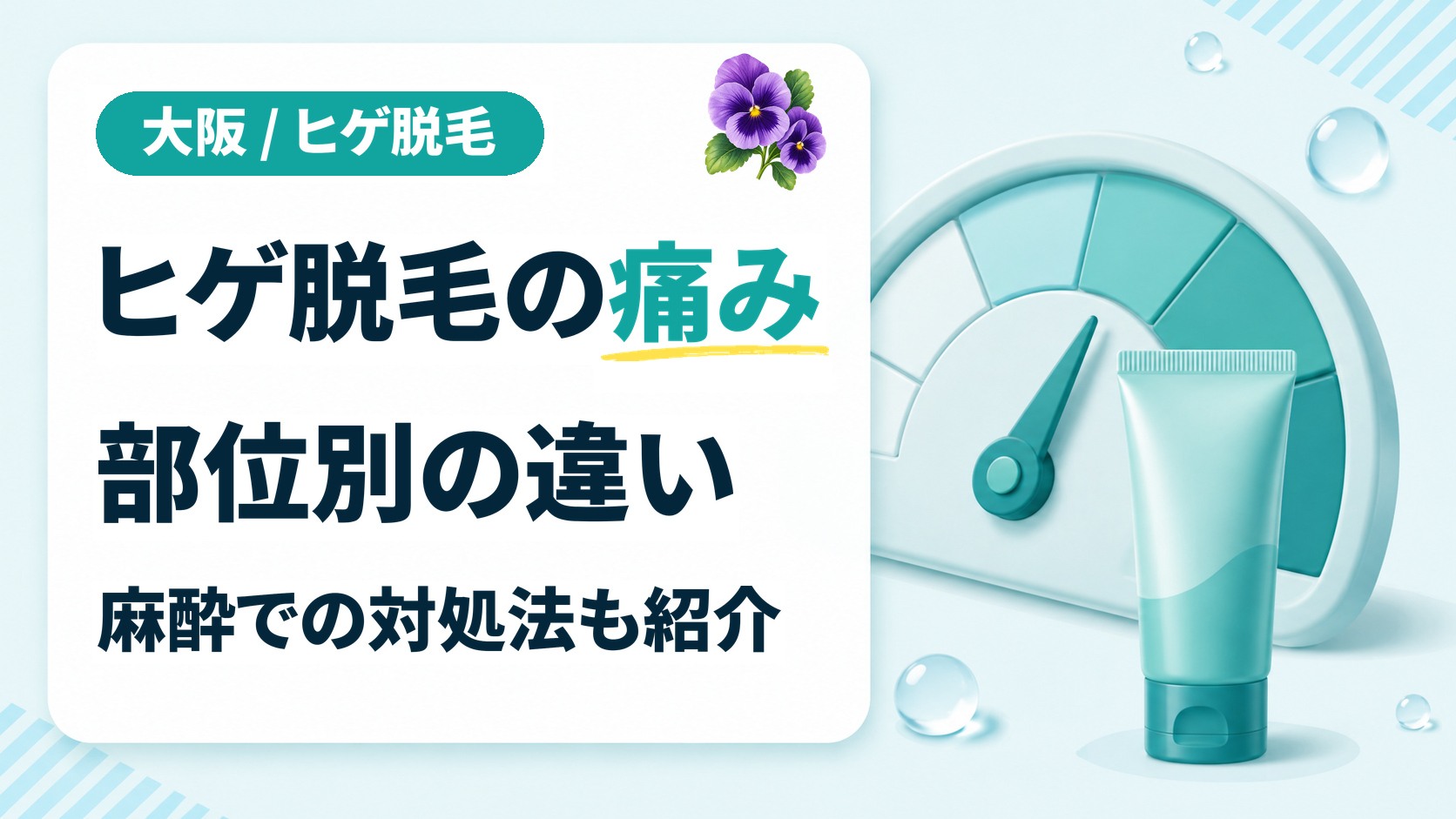 ヒゲ脱毛の痛みの部位別の違いと麻酔での対処法