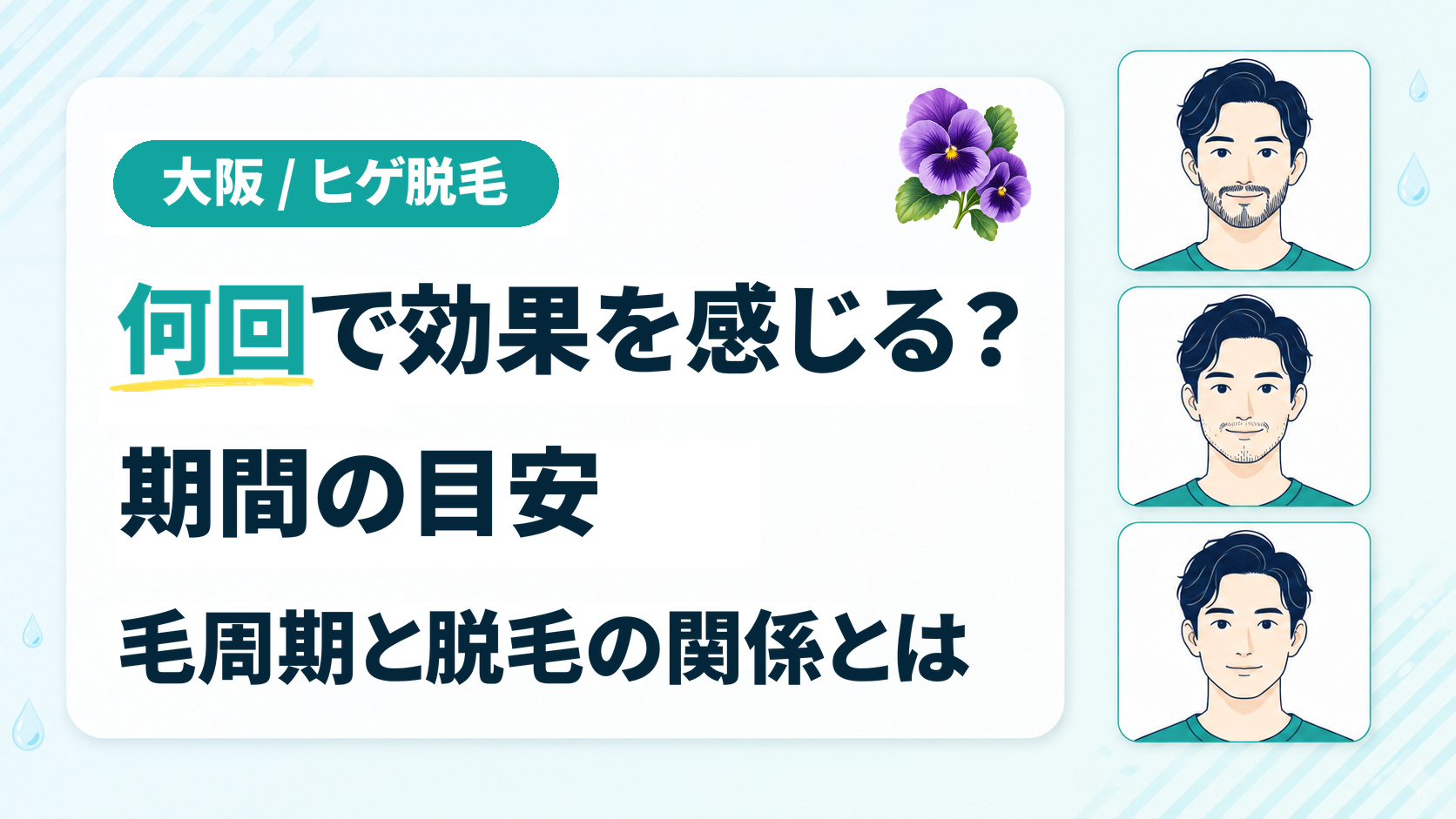 ヒゲ脱毛は何回・どのくらいの期間で効果を感じるか