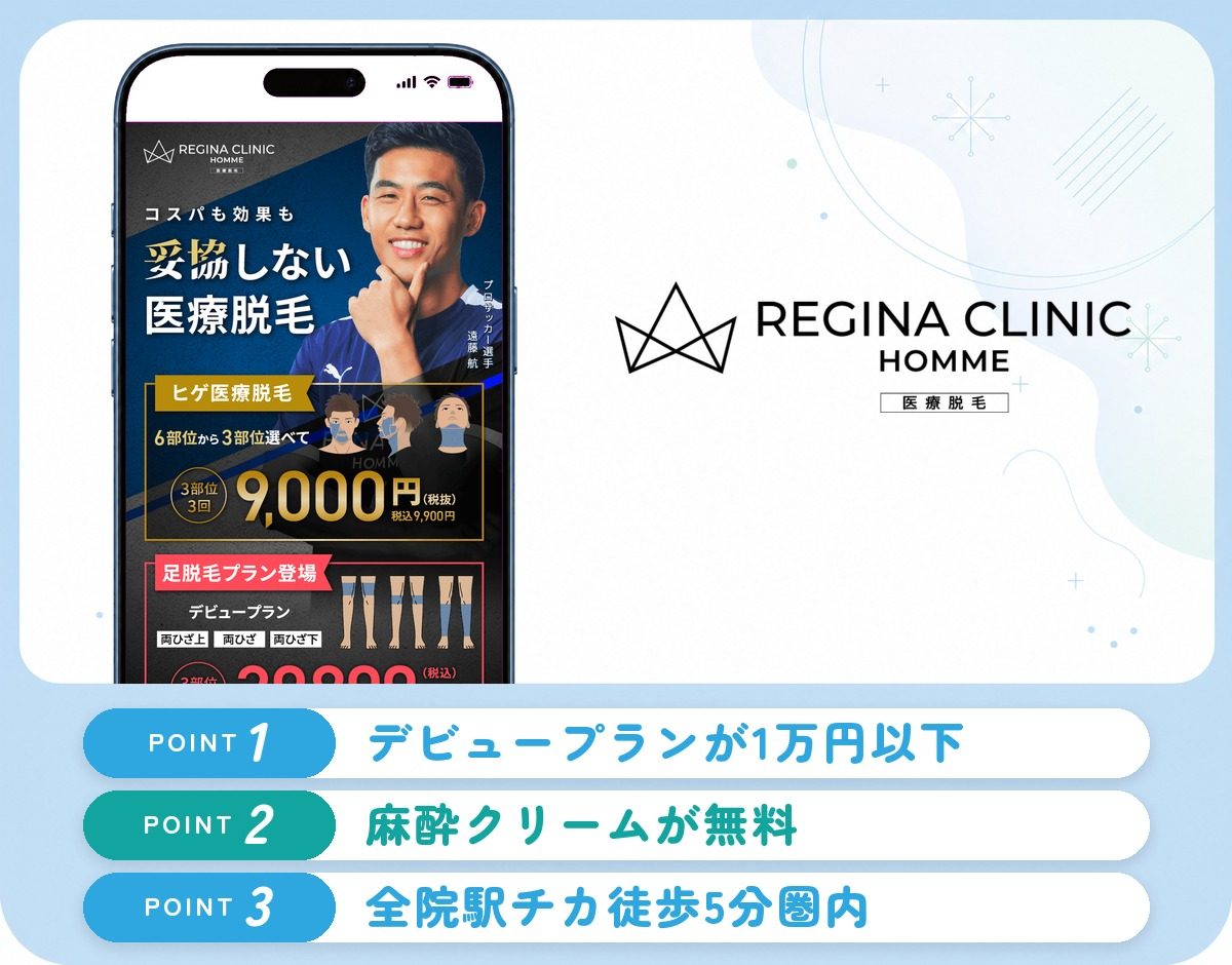 レジーナクリニックオムの特徴まとめ