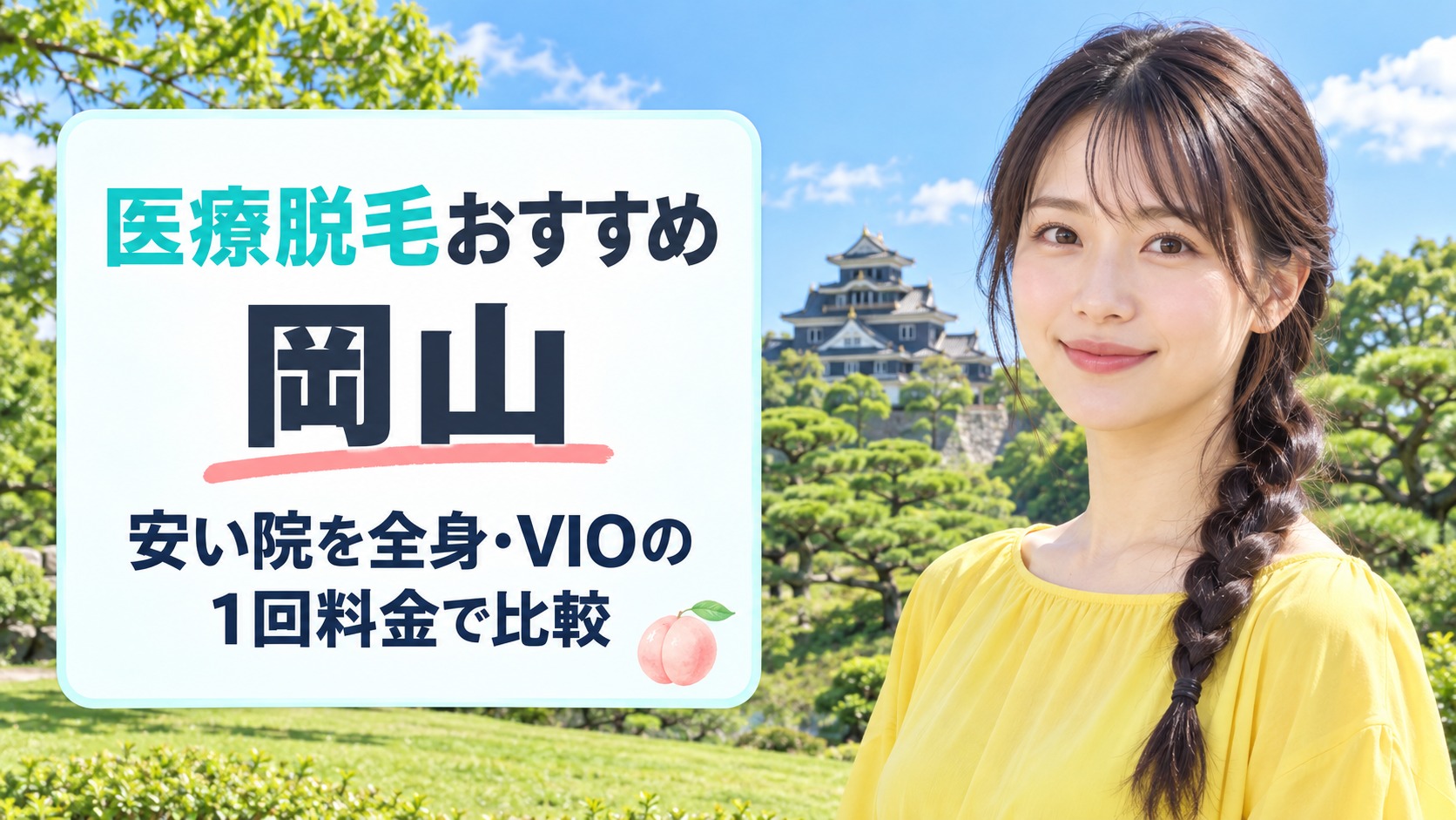 岡山の医療脱毛おすすめ13院！安い院はどこか1回料金と口コミで比較