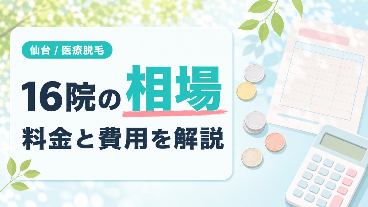 仙台のおすすめ医療脱毛クリニック16院の料金相場は？