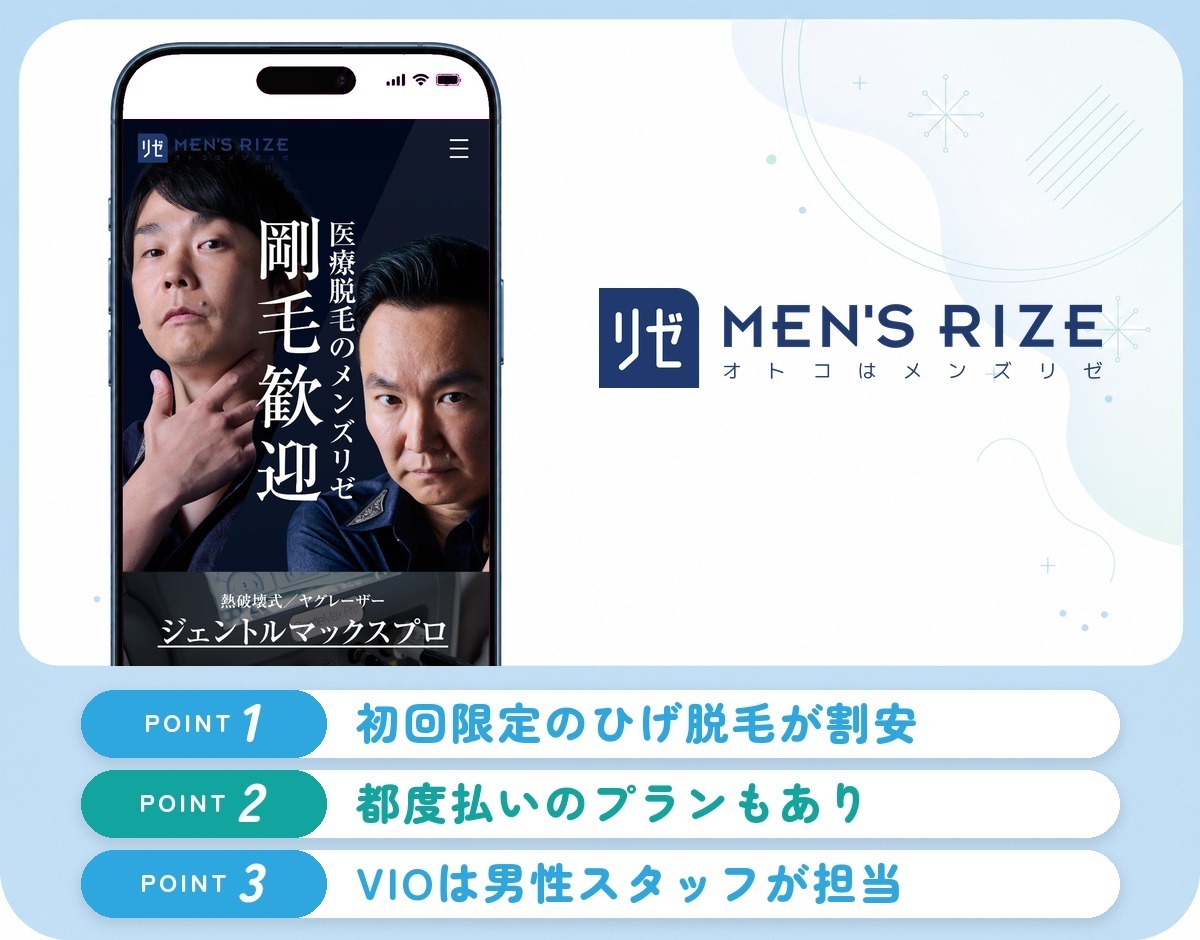 メンズリゼの特徴まとめ