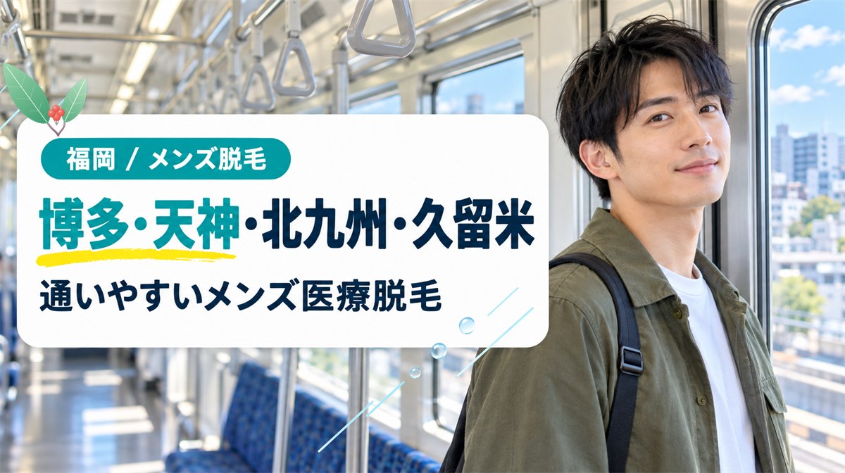 メンズ医療脱毛に通うなら福岡のどこ?博多・天神・北九州・久留米のクリニック