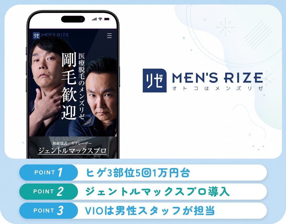 メンズリゼの特徴まとめ