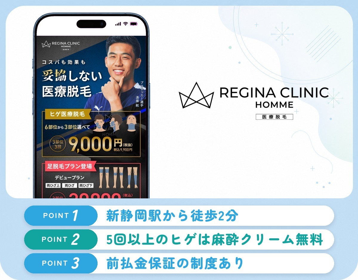 レジーナクリニックオムの特徴まとめ