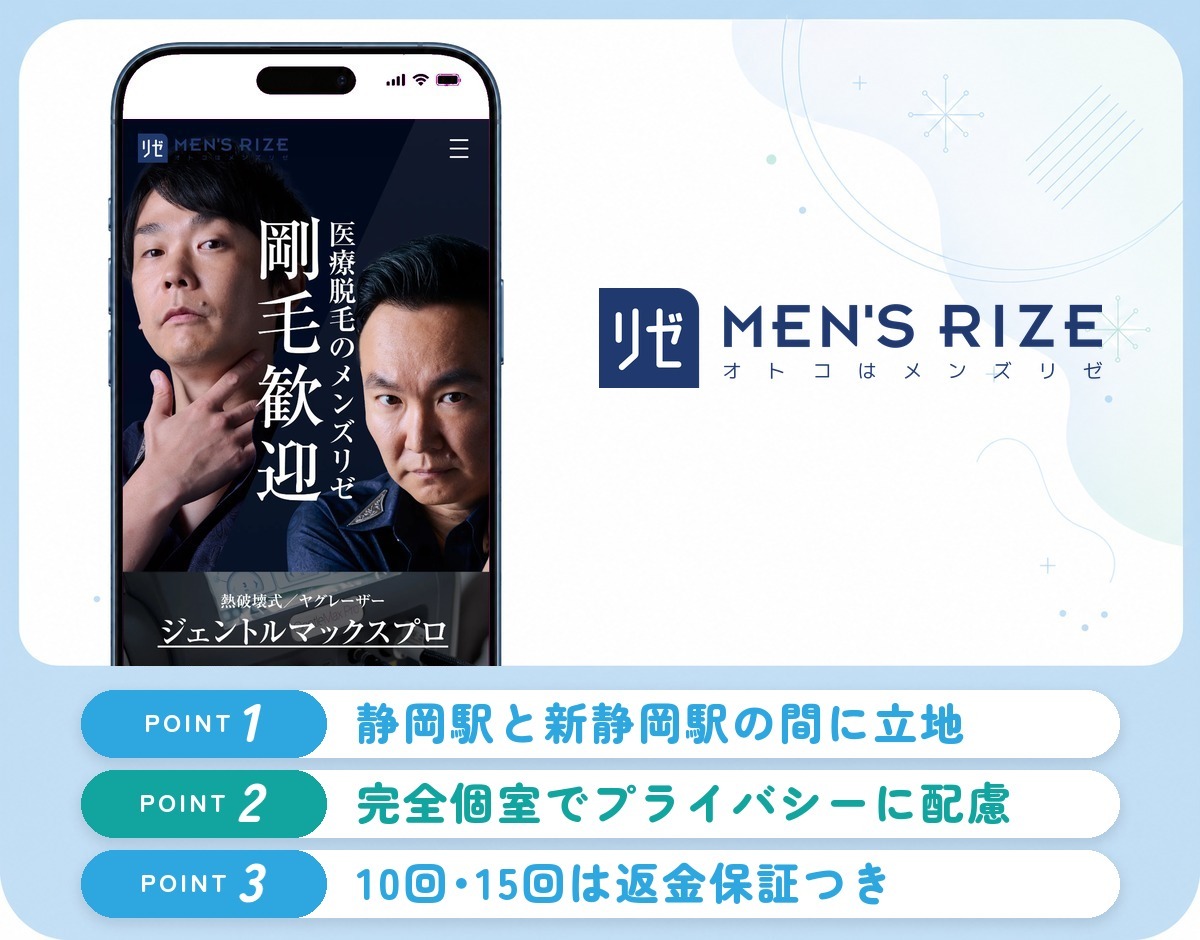 メンズリゼの特徴まとめ