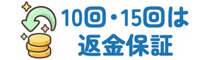 10回・15回は返金保証